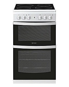 Indesit Cloe ID5V92KMW Electric Twin Cavity 50cm Cooker White + Installation