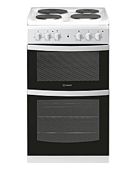 Indesit Cloe ID5E92KMW Electric Twin Cavity 50cm Cooker White