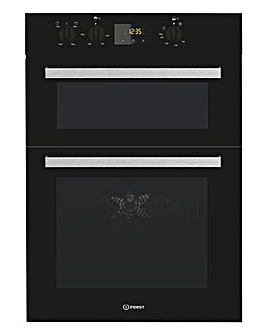 Indesit IDD6340BL Electric Double Oven Black + Installation
