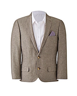 W&B London Oatmeal Linen Mix Suit Jacket Regular