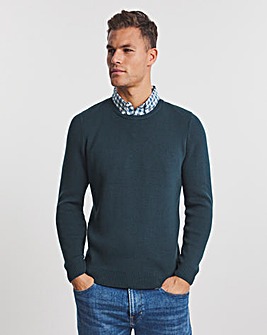 Blue Check Mock Shirt Knitted Jumper