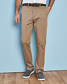 Capsule Dark Stone Regular Fit Stretch Chinos 33 inch