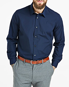 Navy Long Sleeve Formal Shirt Long