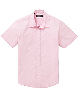 Pink Short Sleeve Formal Shirt Long