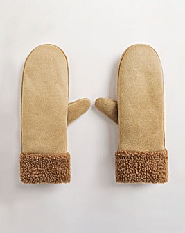 Faux Shearling Mittens