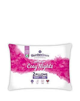 Slumberdown Cosy Nights Pack of 2 Back Sleeper Pillows