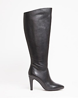 Leather High Leg Side Zip Boot E Fit Standard Calf