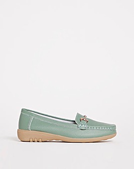 Leather Bar Trim Loafer E Fit