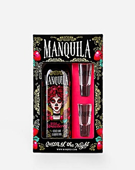 Manquilla Wild Strawberry Cream Liqueur + 2 Shot Glasses Giftset