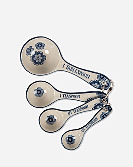 Sass And Belle Blue Willow Floral Measuring Spoons