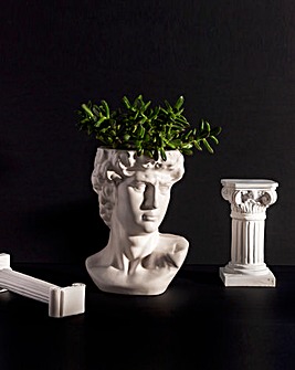 Sass And Belle Large Greek Head Vase/Planter White