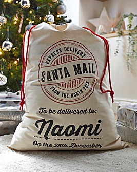 Personalised Christmas Santa Mail Sack