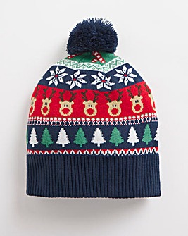 Christmas Fairisle Bobble Hat