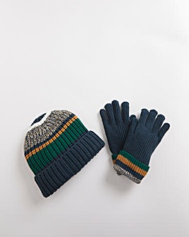 Knitted Hat and Glove Set