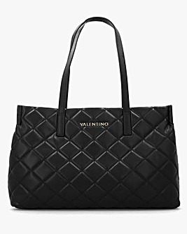 Valentino Bags Ocarina Black Diamond Quilt Tote Bag
