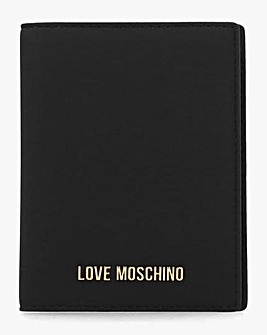 Love Moschino Logo Black Passport Cover