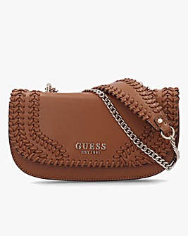 Guess Tatum Convertible Caramel Cross-Body Bag