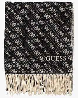 Guess Black & Beige Monogram Scarf