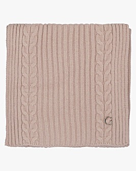 Guess Pink Knitted G Logo Scarf