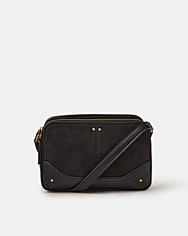 Accessorize Classic Double Zip Crossbody Bag