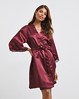 Boux Avenue Maisie Satin and Lace Robe