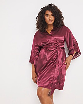 Boux Avenue Maisie Satin and Lace Robe