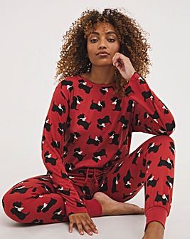 Exclusive To Us Chelsea Peers Jersey Scotty Dog Crew Pyjama Set