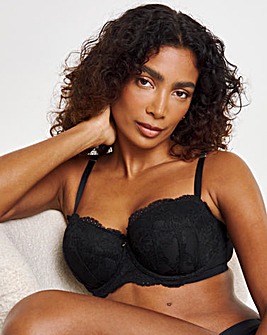 Ann Summers Sexy Lace Planet Balcony Bra Black