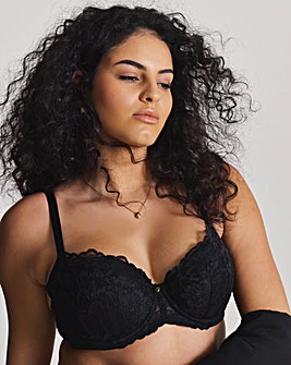 Ann Summers Sexy Lace Planet Balcony Bra Black