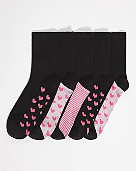 5 Pair Pack Ankle Socks Wide Fit