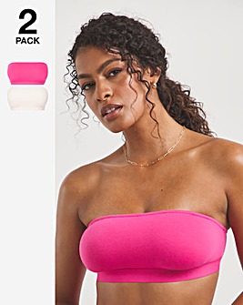 2 Pack Cotton Bandeau Tops