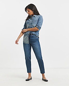Simply Be Mid Blue Authentic Loose Mom Jeans