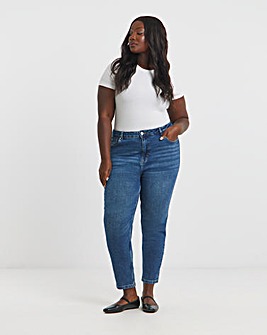 Simply Be Mid Blue Authentic Loose Mom Jeans