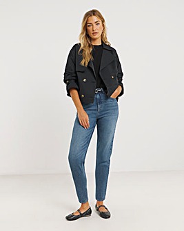 Simply Be 99 1 Mid Blue Comfort Stretch Loose Mom Jeans