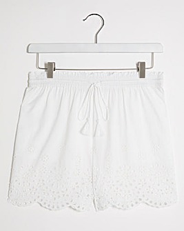 Vibrant Islands Cotton Broderie Anglais Beach Shorts