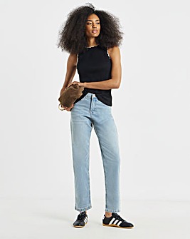 Simply Be Light Wash 24/7 Boyfriend Jeans