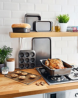 MasterClass Smart Ceramic 5-Piece Non-stick Stackable Bakeware Set