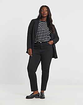 Black Authentic Finish Ankle Grazer Jeans