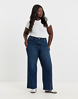 Indigo Authentic Slouchy Wide Leg Jeans