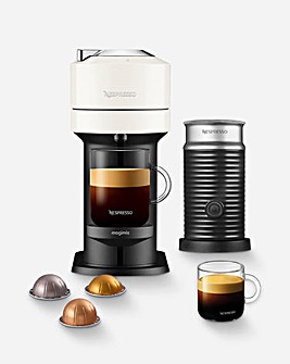 Nespresso 11710 Vertuo Next White Capsule Coffee Machine with Aeroccino Magimix