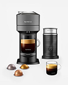 Nespresso 11711 Vertuo Next Grey Capsule Coffee Machine with Aeroccino Magimix