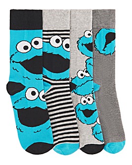 Cookie Monster 4 Pack Socks