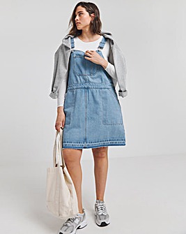 Mini Denim Dungaree Dress