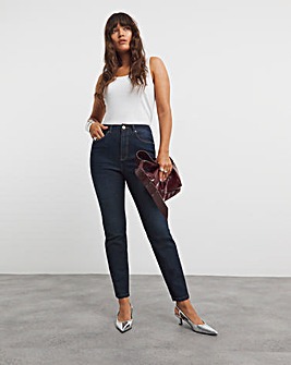 Dark Indigo Slim Mom Jeans