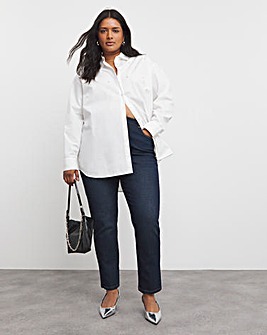 Dark Indigo Slim Mom Jeans