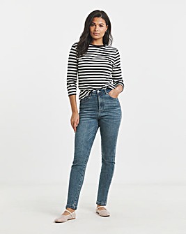 Simply Be Womens Slim Mom Jeans- Soft Blue