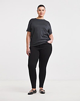 Black Cosy Finish Skinny Jeans