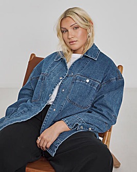 Mid Wash Denim Workwear Jacket