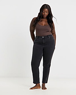 Black Authentic Slim Straight Jeans