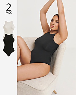 MAGISCULPT Light Control 2 Pack Smoothing Racer Vest Bodysuits